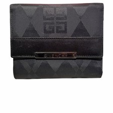 Givenchy Black 4G Monogram Canvas Compact Bifold Wallet Silver Nameplate picture