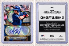 2024 Topps Tribute Pete Crow-Armstrong RC Auto /75 31/75 Cubs Rookie TA-PC picture