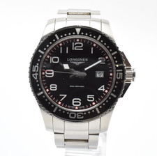 [EXCELLENT+5] LONGINES Hydro Conquest L3.688.4 Black Dial Men's Quartz Watch JPN picture