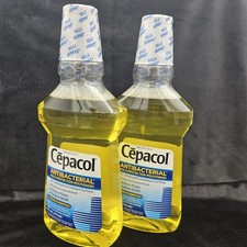 Lot Of 2 Cepacol Antibacterial Protection Mouthwash Yellow 24 oz (48 oz total) picture