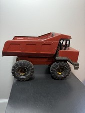 Vintage Mighty Tonka Dump Truck XMB-975 Red Pressed Steel WORKING DUMP BED picture