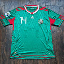 adidas Mexico J. Hernandez #14 FIFA World Cup 2010 ClimaCool Jersey L picture
