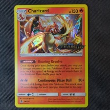 Pokemon 2019 Team-Up Prerelease Charizard Holo Black Star Promo SM158 picture