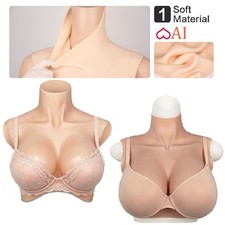 Realistic B-H Cup Silicone Breast Forms Breast Plate Fake Boobs For Crossdresser picture