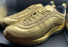 Nike Air Max 97 Metallic Gold Low Top Shoes CT4556-700 Men’s Size 9.5 US NO BOX picture
