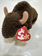 VERY RARE Ty Beanie Baby ROAM the Buffalo1998 RETIRED W/ MULTIPLE ERRORS BELOW picture