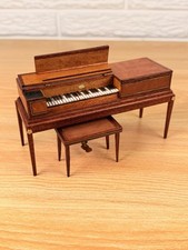Dolores Rawding OOAK 1:12 Otis House Square Piano Bench DVR Signed picture