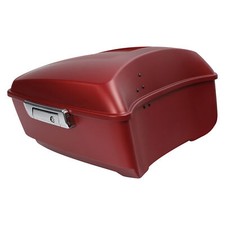 King Trunk Fit For Harley Touring Road Street Glide 2014-up Wicked Red Denim picture
