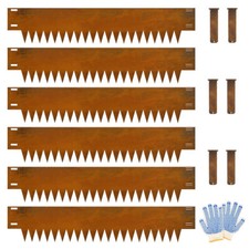6-Packs Corten Steel Edgings for Landscaping Metal Steel Garden Edgings for Yard picture
