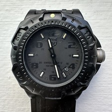 Luminox Series 0200 Diver Quartz Watch 100m Black Rubber Strap Date picture