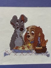 Disney Lady And The Tramp Spaghetti Scene Counted Cross Stitch Pattern picture