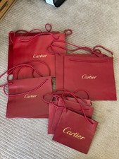 Brand New Cartier 100% Authentic Gift Bag Totes Various Sizes (See below)  RED picture
