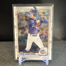 2020 Bowman Draft Chrome 1st Bowman Prospect Pete Crow-Armstrong BD-72 Mets picture