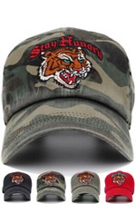 ScarvesMe KBETHOS Unisex Stay Hungry Washed Vintage Distressed Baseball Cap picture