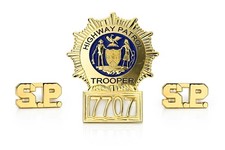 SUPER TROOPERS BADGE COLLAR PIN SET of 3 Props picture