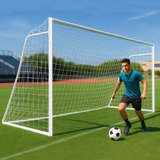 16x7ft Soccer Goals for Backyard, Steel Frame with 6 Cones for Teens/Adults picture