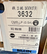 Belden 3632 Category 6+ Premium Cable, 4 Pair, U/UTP, CMR Blue - 665 ft picture