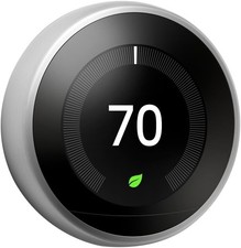 Google Nest 3rd Gen Learning Thermostat Stainless Steel T3007ES picture