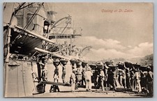 Postcard Coaling at St. Lucia West Indies Westall & Co. Ship Scene picture