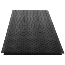 Uimoso 15-Piece Interlocking Garage Floor Edge Kit, Non-Slip, Black, PP Material picture