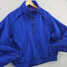 VTG 80s MIRAGE Wool Bomber Jacket Womens SMALL Deadstock NWT Woolmark ROYAL BLUE picture