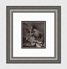William Orpen Antique Portrait  Arran Islander in traditional Attire Framed COA picture
