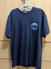 Kith Blue Tee Shirt Front And Back Logo Size Men’s XSmall Oversized picture