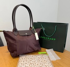 Longchamp Le Pliage Medium Long Handle Tote Bag Mocha Brown Nylon picture
