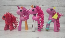 LaLaLoopsies Ponies- Almond-Pink Pegasus, Hazelnut, Scone, & Ropes Red  MGA Lot picture