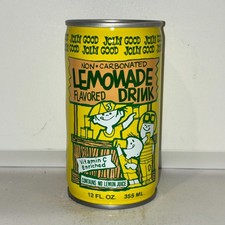 Jolly Good Lemonade soda can, bottom opened picture