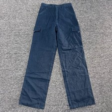 Vintage Outlooks Y2K Cargo Khaki Pants Womens - Sz 28' Waist Black picture