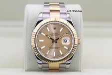 Rolex 116333 DateJust II 18K YG/SS Slate Champagne Stick Dial Oyster Rolex CPO picture