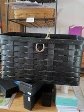 Longaberger Black Tall File Basket & Protector picture