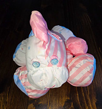 Vintage 1991 Sleepytime Pony Fisher Price Puffalumps Pink & White #1379 Strpes  picture