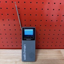 Vintage Sony Watchman FD-10A 1987 Grey Only  Tested To Power Up And Has Sound  picture
