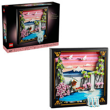 LEGO Art Japanese Cherry Blossom Landscape 31218 Building Set Framed Decor picture