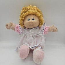 VTG 1985 Cabbage Patch Kid Doll KT Factory Mold 4 Paci Kid Blue Eyes Lemon Blond picture