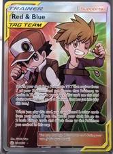 2019 Pokemon Sun & Moon Cosmic Eclipse Red & Blue #234/236 DMG picture