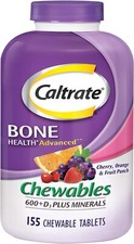 Caltrate Chewables 600+D3 Plus Minerals Calcium Vitamin D 155ct FRESH picture