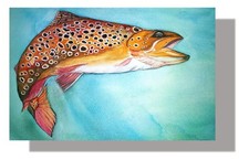 Brown Trout Art Print on Canvas by Kathleen Wendt 11