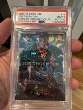2013-14 Panini Absolute Boxing Day JOE THORNTON Cracked Ice PSA 9 AUTO 10  Pop 1 picture