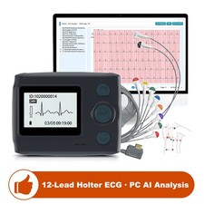 Livenpace TH12 12 Lead Holter Monitor 24h EKG Monitor w PC Software AI Analysis picture