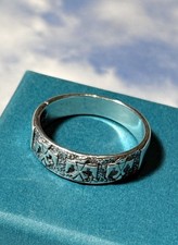 Native American Thunderbird Eagle Sterling Silver Men’s 925 Ring Band 9.5 SIGNED picture