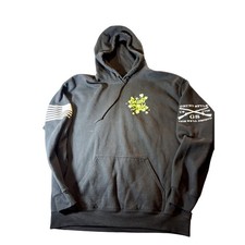 Grunt Style Hooligan Hoodie Mens Large Black Irish Shamrock Graphic Sweatshirt picture