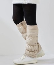JUN & ROPE Women Golf Leg Warmers Beige Winter Size F ERR65010 New Japan picture