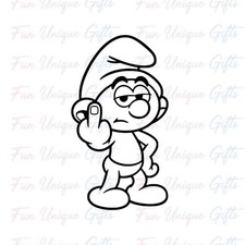 Smurf Vinyl Decal Sticker -Multiple Colors & Sizes- SHIPS FREE picture