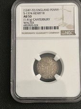 SALE England - 1247-72 Henry III Silver Penny - NGC AU53 One of the best picture