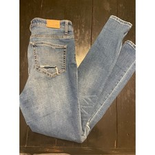 BKE Parker High Rise Skinny Jeans Distressed Light Wash Women Size 27 picture
