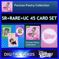 PARISIAN PASTRY COLLECTION 2026-SR+RARE+UC 45 CARD SET-TOPPS DISNEY COLLECT picture