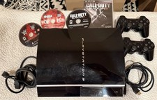 Sony PlayStation 3 PS3 Fat Console, 2 Controllers, 3 Games Tested ✅ picture